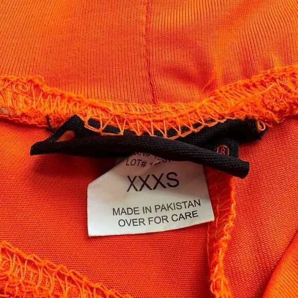 🔃Hooters Logo Orange Cheeky Waitress Uniform Shorts - Picture 5 of 6